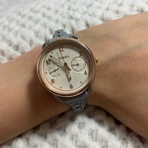 Fossil Women’s Tailor Multifunction Grey Leather